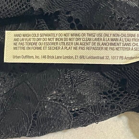 FREE PEOPLE Intimates Bralette Womens Everyday Lace Longline Black Size Small - Picture 8 of 13